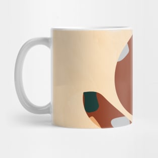 Abstract Leaf Botanical Artwork, Modern, Minimal Mug